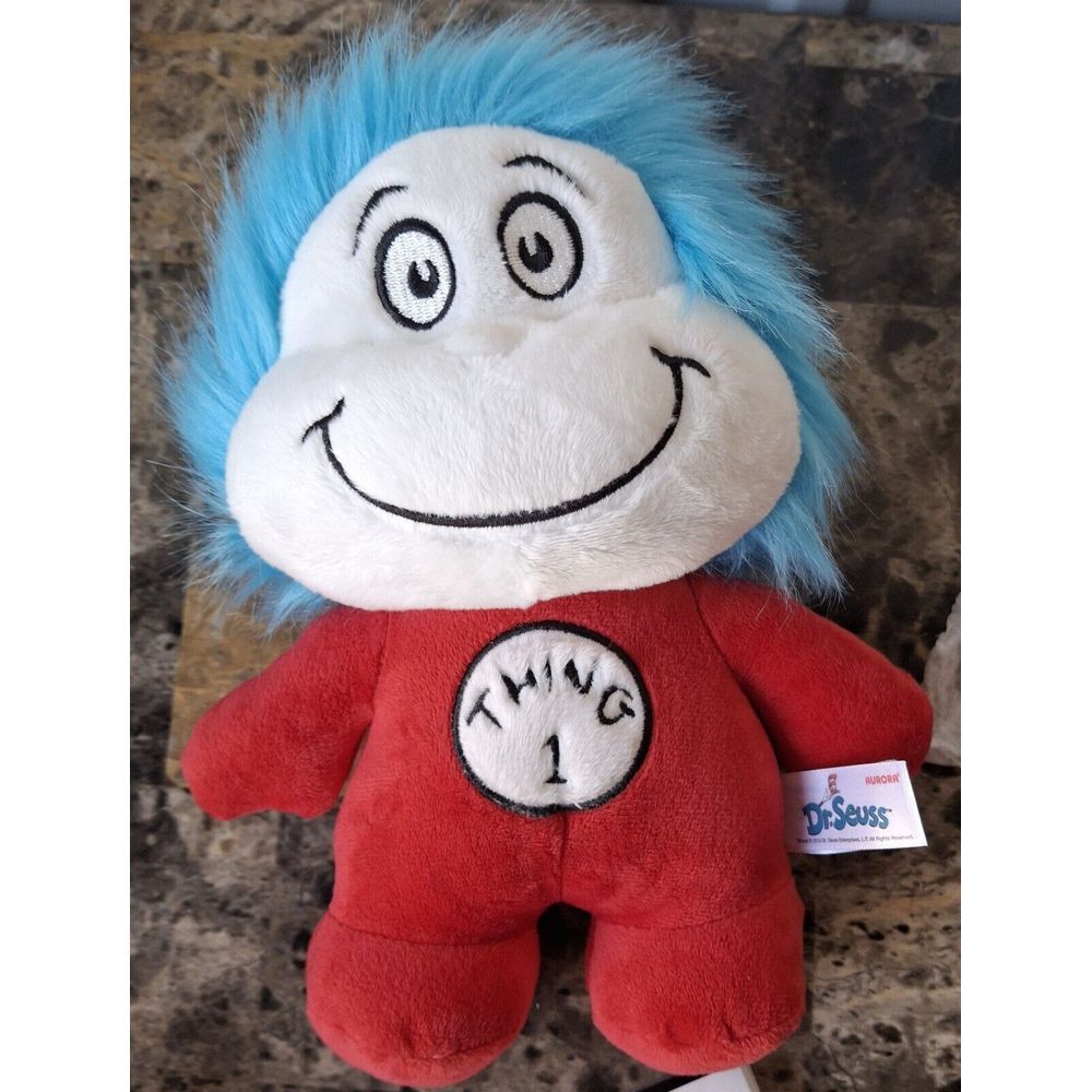 Dr. Seuss Thing 1 And Thing 2 Double Plushie 8"